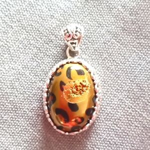 BALI LEGACY LEOPARD COLOR WINDOW DRUSY QUARTZ PENDANT